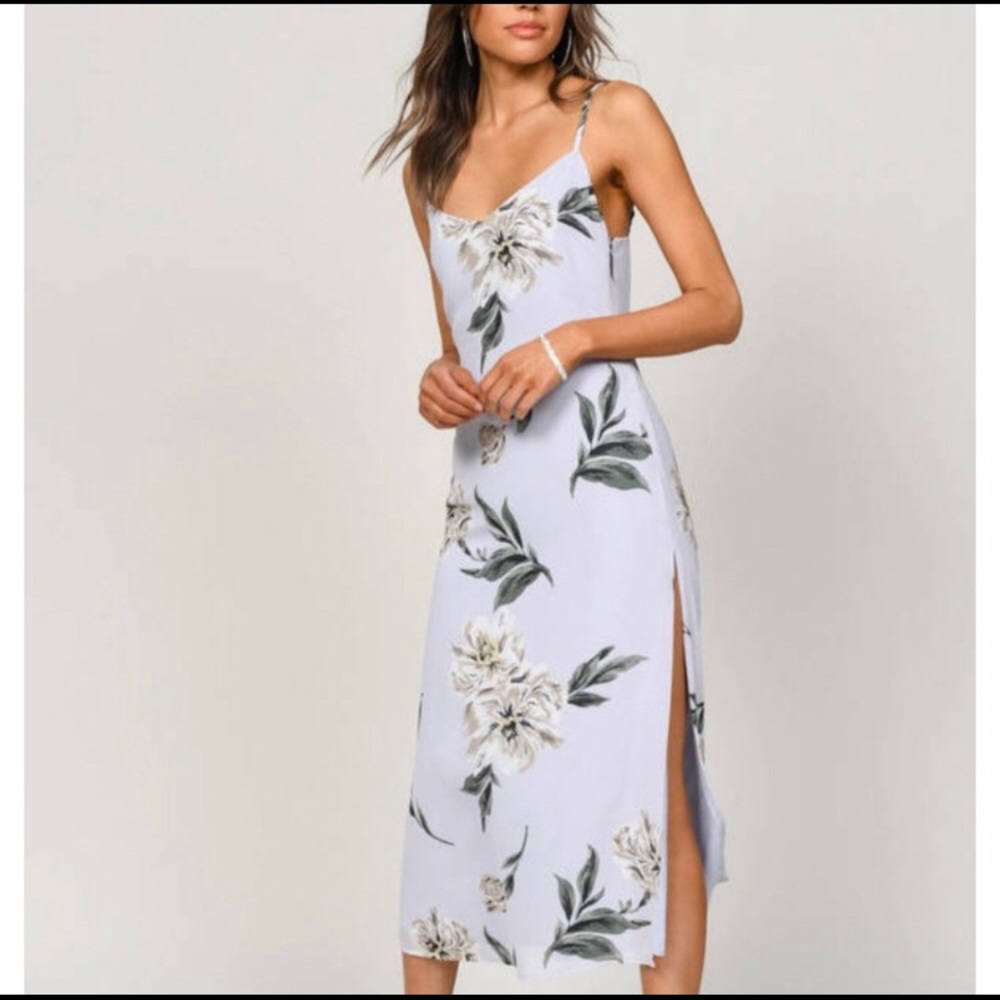 Tobi midi floral dress